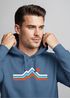 Hoodie Herren Berge Wandern Bergmotiv Aufdruck Printshirt Gebirge Outdoor Fashion Neverless®preview