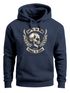 Hoodie Herren Biker Totenkopf Skull Motorrad Motorcycle Bone Wings Flügel Moonworks®preview