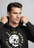 Hoodie Herren Bikermotiv Skull Bad Karma Schriftzug Fashion Streetstyle Kapuzen-Pullover Männer Neverless®preview