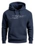 Hoodie Herren Boot Polygon Papier-Schiff Origami Aufdruck Print Kapuzen-Pullover Männer Fashion Streetstyle Neverless®preview