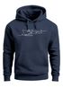 Hoodie Herren Boot Polygon Papier-Schiff Origami Aufdruck Print Kapuzen-Pullover Männer Fashion Streetstyle Neverless®preview