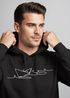 Hoodie Herren Boot Polygon Papier-Schiff Origami Aufdruck Print Kapuzen-Pullover Männer Fashion Streetstyle Neverless®preview