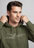 Hoodie Herren Boot Polygon Papier-Schiff Origami Aufdruck Print Kapuzen-Pullover Männer Fashion Streetstyle Neverless®preview