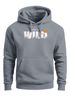 Hoodie Herren Brustprint Bedruckt Into The Wild Schriftzug Outdoor Fashion Kapuzen-Pullover Männer Neverless®preview