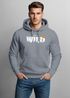 Hoodie Herren Brustprint Bedruckt Into The Wild Schriftzug Outdoor Fashion Kapuzen-Pullover Männer Neverless®preview