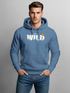 Hoodie Herren Brustprint Bedruckt Into The Wild Schriftzug Outdoor Fashion Kapuzen-Pullover Männer Neverless®preview