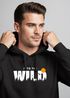 Hoodie Herren Brustprint Bedruckt Into The Wild Schriftzug Outdoor Fashion Kapuzen-Pullover Männer Neverless®preview