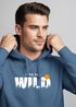 Hoodie Herren Brustprint Bedruckt Into The Wild Schriftzug Outdoor Fashion Kapuzen-Pullover Männer Neverless®preview