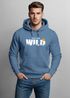Hoodie Herren Brustprint Bedruckt Into The Wild Schriftzug Outdoor Fashion Kapuzen-Pullover Männer Neverless®preview
