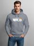 Hoodie Herren Brustprint Bedruckt Into The Wild Schriftzug Outdoor Fashion Kapuzen-Pullover Männer Neverless®preview