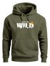 Hoodie Herren Brustprint Bedruckt Into The Wild Schriftzug Outdoor Fashion Kapuzen-Pullover Männer Neverless®preview