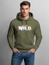 Hoodie Herren Brustprint Bedruckt Into The Wild Schriftzug Outdoor Fashion Kapuzen-Pullover Männer Neverless®preview