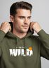 Hoodie Herren Brustprint Bedruckt Into The Wild Schriftzug Outdoor Fashion Kapuzen-Pullover Männer Neverless®preview