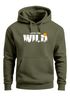 Hoodie Herren Brustprint Bedruckt Into The Wild Schriftzug Outdoor Fashion Kapuzen-Pullover Männer Neverless®preview