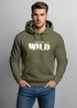 Hoodie Herren Brustprint Bedruckt Into The Wild Schriftzug Outdoor Fashion Kapuzen-Pullover Männer Neverless®preview