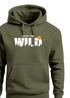 Hoodie Herren Brustprint Bedruckt Into The Wild Schriftzug Outdoor Fashion Kapuzen-Pullover Männer Neverless®preview