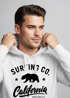 Hoodie Herren California Republic Bear Bär Sommer Surfing Kapuzen-Pullover Männer Neverless®preview
