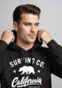 Hoodie Herren California Republic Bear Bär Sommer Surfing Kapuzen-Pullover Männer Neverless®preview