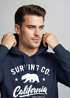 Hoodie Herren California Republic Bear Bär Sommer Surfing Kapuzen-Pullover Männer Neverless®preview