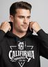 Hoodie Herren California Republic Grizzly Bär Kalifornien Kapuzen-Pullover Männer Neverless®preview