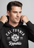 Hoodie Herren California Republic Grizzly Bär Kapuzen-Pullover Männer Neverless®preview