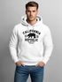 Hoodie Herren California Republic Kalifornien Grizzly Bär Bear Aufdruck Print Kapuzen-Pullover Männer Neverless®preview
