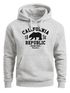 Hoodie Herren California Republic Kalifornien Grizzly Bär Bear Aufdruck Print Kapuzen-Pullover Männer Neverless®preview