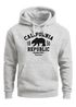 Hoodie Herren California Republic Kalifornien Grizzly Bär Bear Aufdruck Print Kapuzen-Pullover Männer Neverless®preview