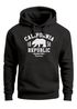 Hoodie Herren California Republic Kalifornien Grizzly Bär Bear Aufdruck Print Kapuzen-Pullover Männer Neverless®preview