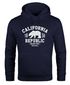 Hoodie Herren California Republic Kalifornien Grizzly Bär Bear Aufdruck Print Kapuzen-Pullover Männer Neverless®preview