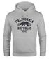 Hoodie Herren California Republic Kalifornien Grizzly Bär Bear Aufdruck Print Kapuzen-Pullover Männer Neverless®preview