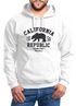 Hoodie Herren California Republic Kalifornien Grizzly Bär Bear Aufdruck Print Kapuzen-Pullover Männer Neverless®preview