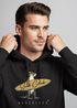 Hoodie Herren California Surfing Print Otter mit Surfboard Grafik Surfer-Design Männer Fashion Streetstyle Neverless®preview