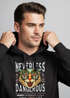 Hoodie Herren Design Print Katzenkopf Dangerous Cat Motiv Japan Tokio City Schriftzug Fashion Streetstyle Kapuzen-Pullover Männer Neverless®preview