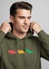 Hoodie Herren Dinosaurier Aufdruck Polygon Tiere Geometric Print Fashion Streetstyle Neverless®preview
