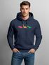 Hoodie Herren Dinosaurier Aufdruck Polygon Tiere Geometric Print Fashion Streetstyle Neverless®preview