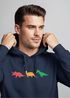 Hoodie Herren Dinosaurier Aufdruck Polygon Tiere Geometric Print Fashion Streetstyle Neverless®preview