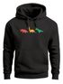 Hoodie Herren Dinosaurier Aufdruck Polygon Tiere Geometric Print Fashion Streetstyle Neverless®preview