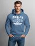 Hoodie Herren Dublin Irland Retro Design Print Aufdruck Kapuzen-Pullover Männer Fashion Streetstyle Neverless®preview
