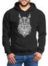 Hoodie Herren Eule Atzekenmuster Boho Bohamian Atzec Owl geometrisch Kapuzen-Pullover Männer Neverless®preview