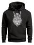 Hoodie Herren Eule Atzekenmuster Boho Bohamian Atzec Owl geometrisch Kapuzen-Pullover Männer Neverless®preview