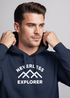 Hoodie Herren Explorer Kapuzensweatshirt mit Bergmotiv und Typografie Print Outdoor Streetwear Neverless®preview