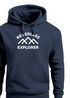 Hoodie Herren Explorer Kapuzensweatshirt mit Bergmotiv und Typografie Print Outdoor Streetwear Neverless®preview