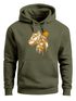 Hoodie Herren Fashion Polygon Print Luchs Wald Tiere Outdoor Motiv Aufdruck Streetstyle Neverless®preview