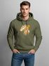 Hoodie Herren Fashion Polygon Print Luchs Wald Tiere Outdoor Motiv Aufdruck Streetstyle Neverless®preview