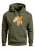 Hoodie Herren Fashion Polygon Print Luchs Wald Tiere Outdoor Motiv Aufdruck Streetstyle Neverless®preview