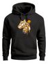 Hoodie Herren Fashion Polygon Print Luchs Wald Tiere Outdoor Motiv Aufdruck Streetstyle Neverless®preview