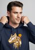 Hoodie Herren Fashion Polygon Print Luchs Wald Tiere Outdoor Motiv Aufdruck Streetstyle Neverless®preview