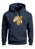 Hoodie Herren Fashion Polygon Print Luchs Wald Tiere Outdoor Motiv Aufdruck Streetstyle Neverless®preview