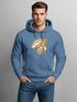 Hoodie Herren Fashion Polygon Print Luchs Wald Tiere Outdoor Motiv Aufdruck Streetstyle Neverless®preview
